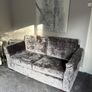 Sofas x 2 plush grey velvet Image 4