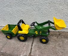 Rolly Junior John Deere Tractor With Loader And Trailer