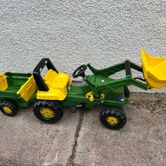 Rolly Junior John Deere Tractor With Loader And Trailer