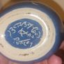 Rooster Pitcher Creamer Hand Painted Ceramic Pottery Blue & White Signed Image 5