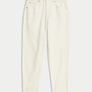 Mom jeans high waisted tapered ankle in cream from M & S as new Image 2