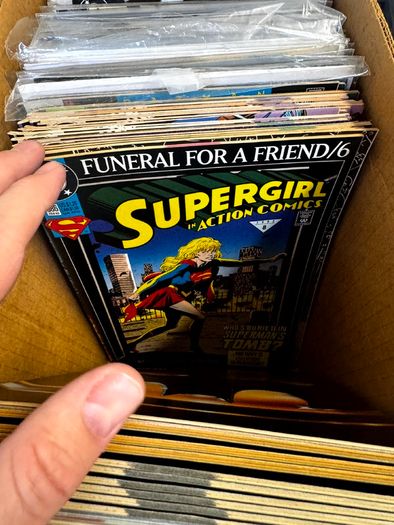 DC Long Comic Box w 250 comics for Sale (2)