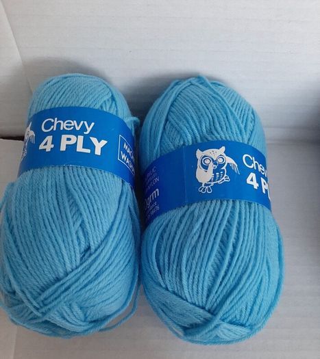 New blue wool knitting crochet crafts