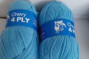 New blue wool knitting crochet crafts