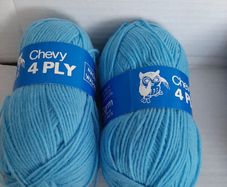 New blue wool knitting crochet crafts
