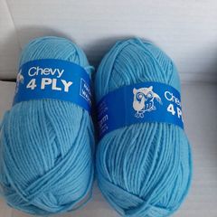 New blue wool knitting crochet crafts