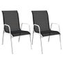 3 Piece Bistro Set Steel Black Image 4