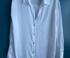 Zara white satin blouse. Size M
