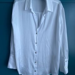 Zara white satin blouse. Size M
