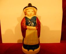 Late 1800's/Early 1900's Lady Hand Made/Hand Painted Figurine made in "Devon England.4" Tall