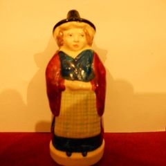 Late 1800's/Early 1900's Lady Hand Made/Hand Painted Figurine made in "Devon England.4" Tall