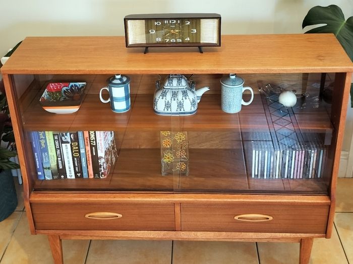 Mid Century Vintage Jentique Bookcase Display Cabinet