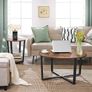 New Rustic Brown Coffee Table + Side Table - FREE P&P Image 7