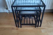 Nest Of 3 Black Metal Tables