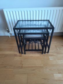 Nest Of 3 Black Metal Tables