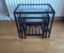 Nest Of 3 Black Metal Tables
