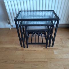 Nest Of 3 Black Metal Tables