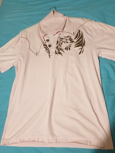 purple box pink small medium polo shirt