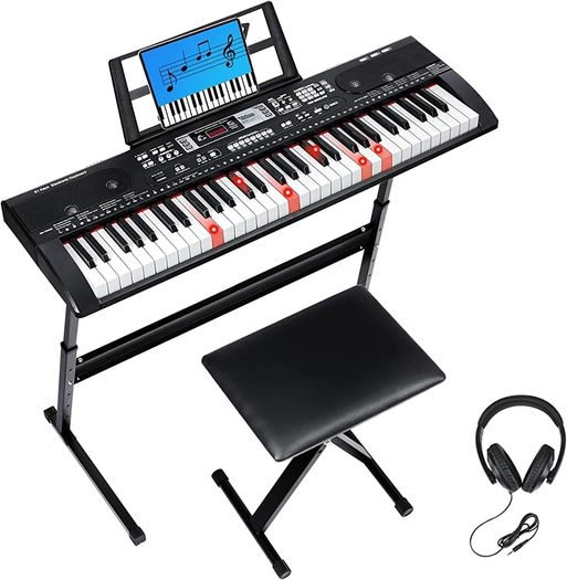Keyboard Piano Iropro 61 Key Electronic Keyboard Piano With Music Stand ...