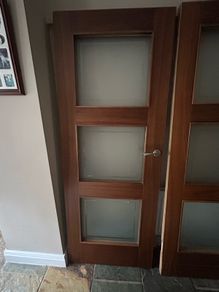 2 glass doors