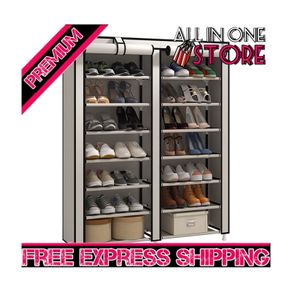 7 Tier Shoe Rack Storage Organiser with Big Capacity,Double Row Shoe Cabinet,Shelf,Closet with Nonwoven Fabric Cover MULTIPLE COLOURS AVAILABLE (FREE SHIPPING)