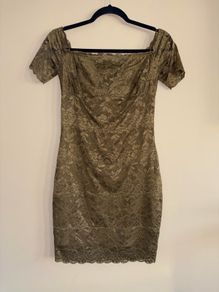 Guess Olive Lace Bodycon Dress Size S