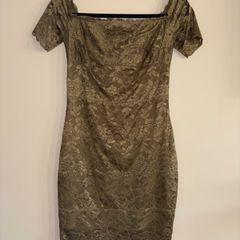 Guess Olive Lace Bodycon Dress Size S