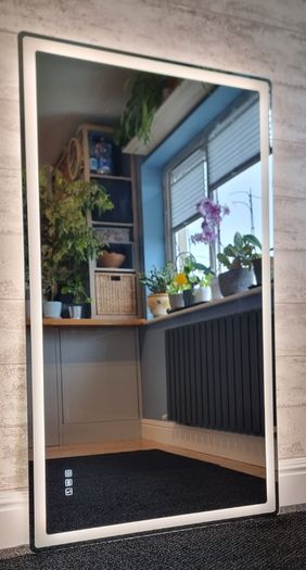 LED Bathroom Mirror 140x80cm Antifog Bluetooth