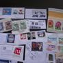 A small box with collection of stamps from overseas. Image 10