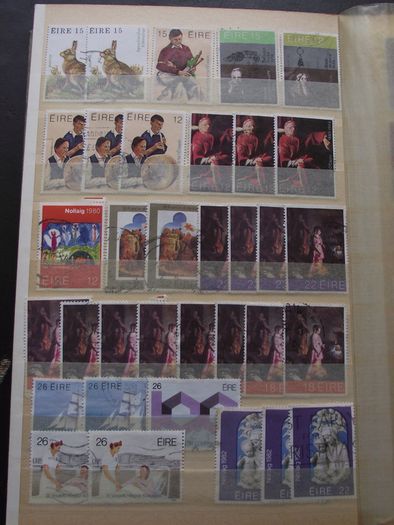 An album with Irish stamps. Reminder with duplications