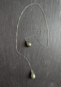 Pearls silver pendant