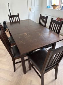 kitchen table & 6 chairs