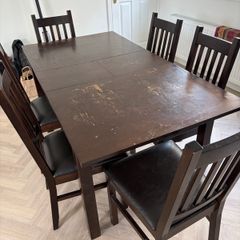 kitchen table & 6 chairs