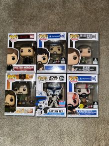 Funko Pop Bundle x6: Joel, Ellie, Captain Rex, Kratos, Dexter & Daryl Dixon