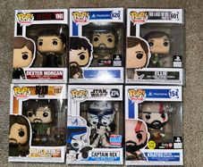 Funko Pop Bundle x6: Joel, Ellie, Captain Rex, Kratos, Dexter & Daryl Dixon