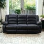 3 Seater leather Recliner Sofa Black, brand new! Image 4