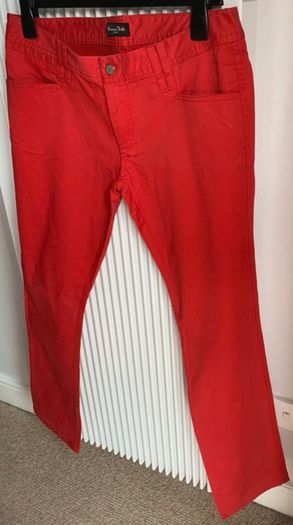 Massimo Dutti Classy red straight leg trousers