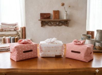 Handmade makeup bag with free gift