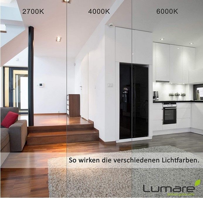 Lumare 90mm White LED Ultra-Flat and Dimmable Recessed Spotlight, Mini Slim Ceiling Spots in Warm White for Living Room