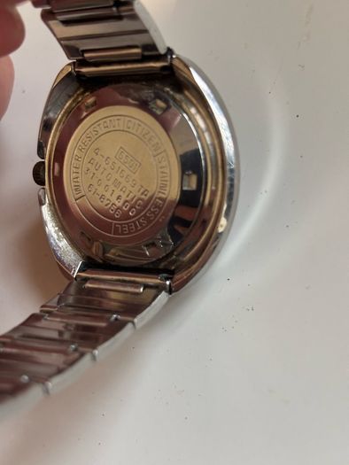 1970s Vintage Mechanical Automatic Day Date Citizen Tiger Eye Watch