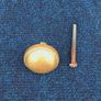 Vintage brass door handle  diameter  60mm Image 4
