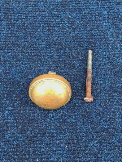 Vintage brass door handle  diameter  60mm