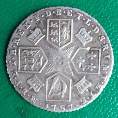 England  1787 George 3rd Shilling in Very Fine condition