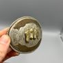 Vintage Alpaca Mexico Western Belt Buckle - Three Horse Heads, Floral Engravings Image 3
