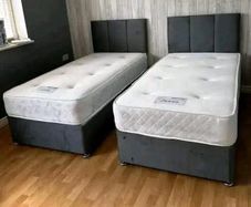 Single Bed And Mattress With Headboard