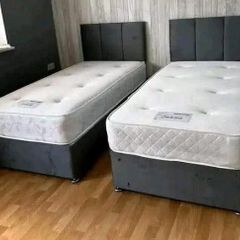 Single Bed And Mattress With Headboard
