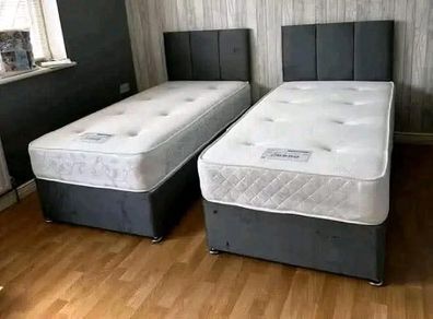 Single Bed And Mattress With Headboard