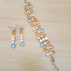 Crystal Bracelet & earring set