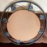 Large Vintage Style Circular Wall Mirror Black Wrought Iron Scroll Edge Metal Frame Vine Leaf Leaf Motifs Image 10