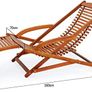 Sun lounger Sunbed Wooden Lounger Garden Furniture Hammock Foldable Image 2